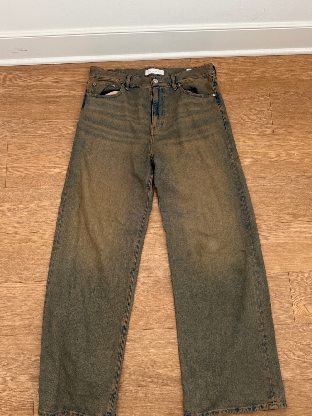PacSun Men's Bootcut Jeans in Washed Brown